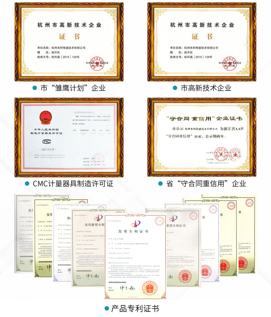 米科資質(zhì)榮譽(yù)